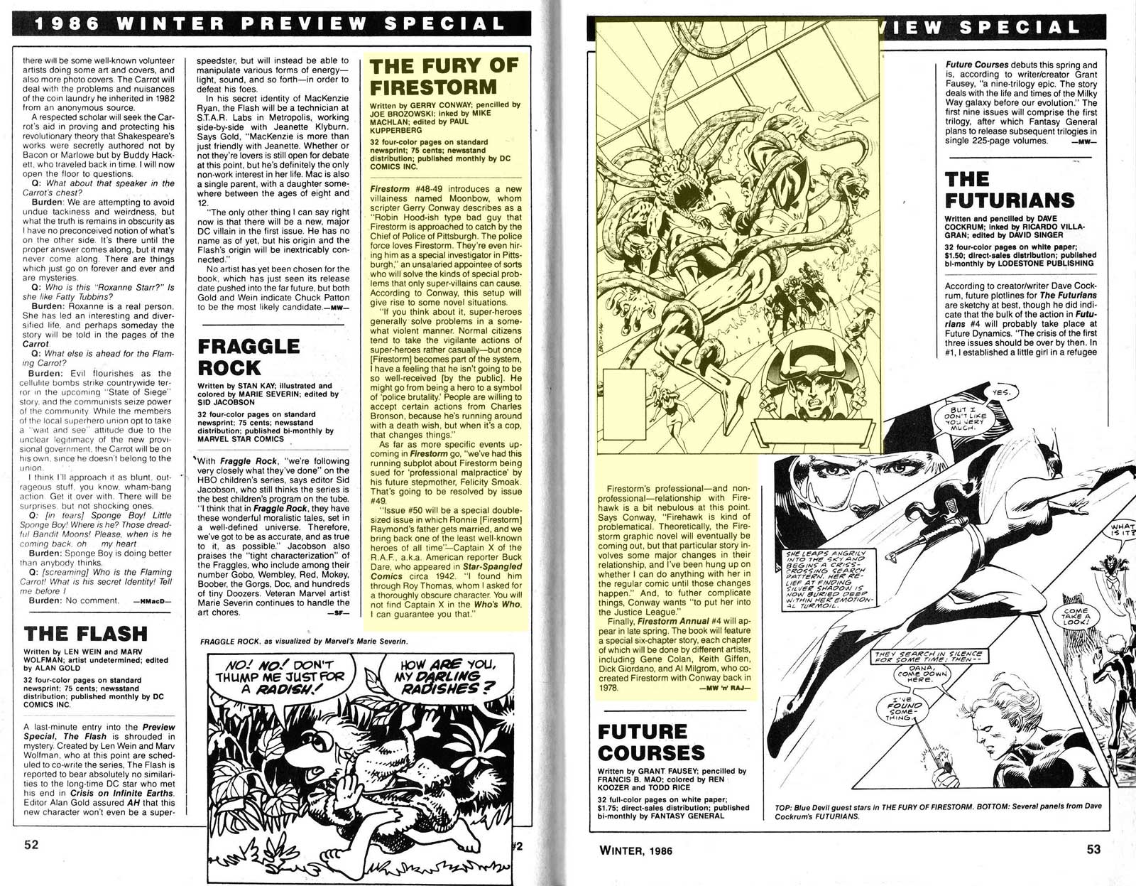 Amazing Heroes Preview Special #2 - Winter 1986 - Firestorm