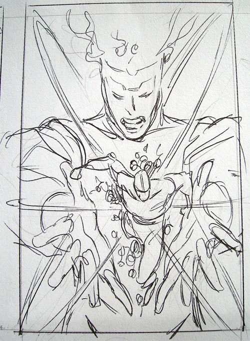 Brightest Day #2 preliminary cover featuring Firestorm and the Atom by Ivan Reis