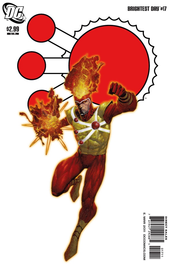 Brightest Day #17 cover featuring Firestorm by David Finch