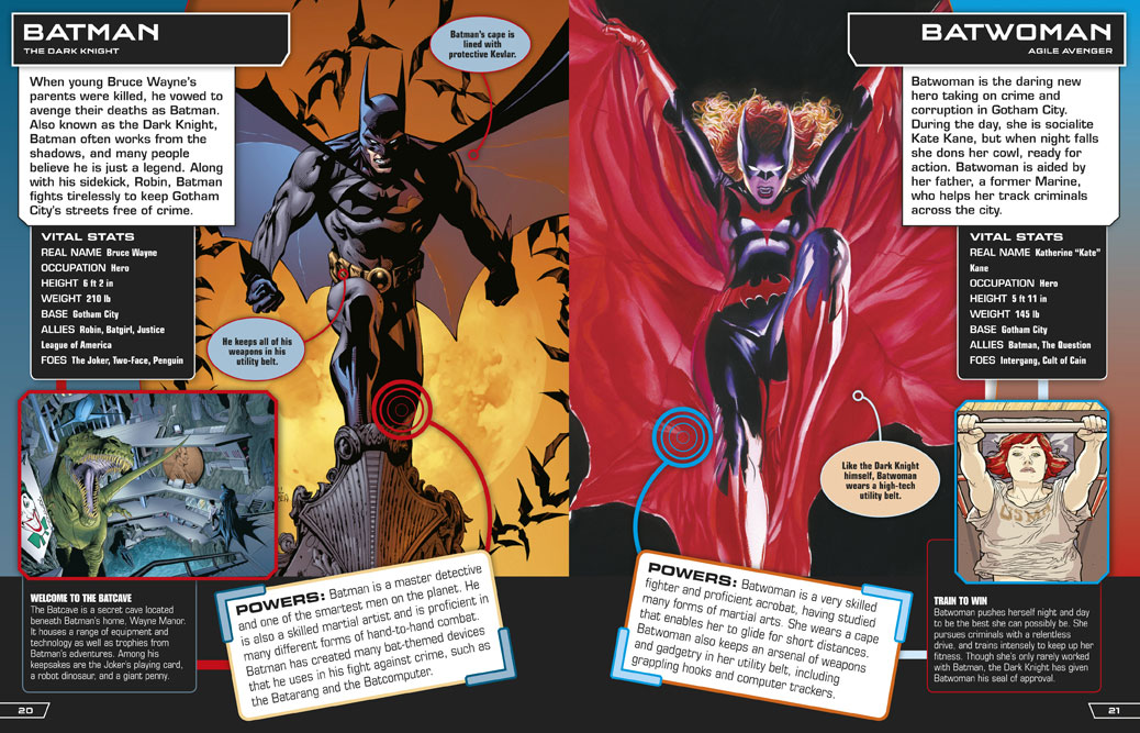 Batman and Batwoman in DC Comics Ultimate Character Guide