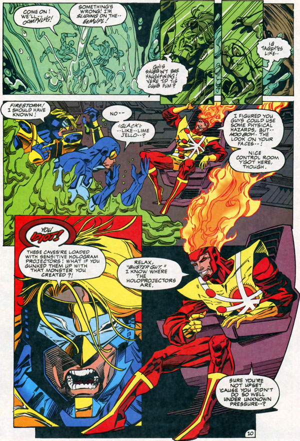Extreme Justice #12 featuring Booster Gold, Blue Beetle, and Firestorm