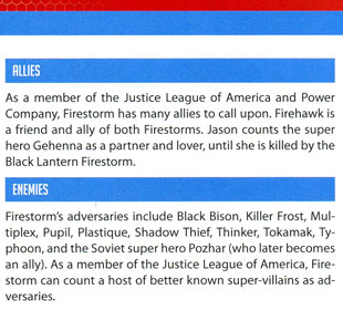 Firestorm in Green Ronin DC Adventures Heroes & Villains, Vol. I RPG