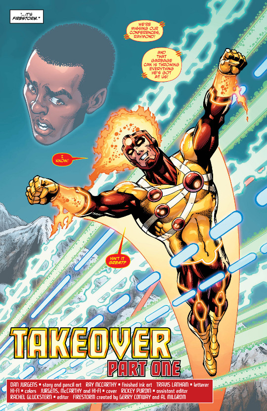Fury of Firestorm: The Nuclear Man #13 page 3 by Dan Jurgens, Ray McCarthy, and Hi-Fi Color