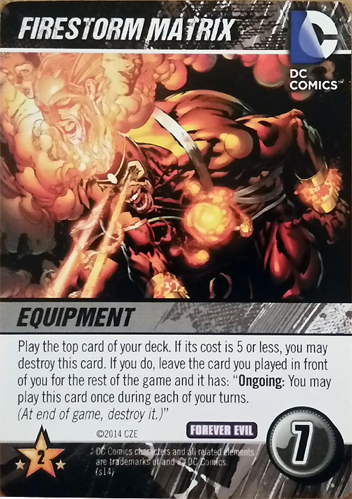 Firestorm Matrix DC Comics Deck Building Game Forever Evil by Cryptozoic