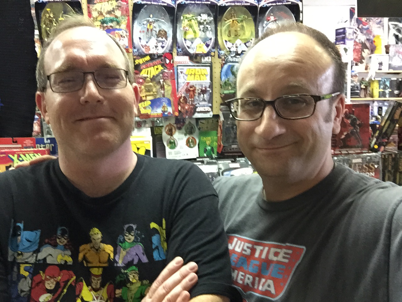 Chris Franklin from Super Mates Podcast and Irredeemable Shag from Fire and Water Podcast