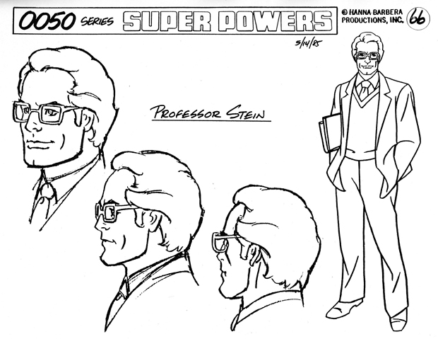 Super Powers Team: Galactic Guardians model reference sheets of Firestorm