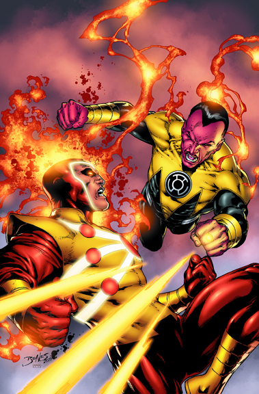 Green Lantern Corps #57 Variant Cover featuring Sinestro and Firestorm
