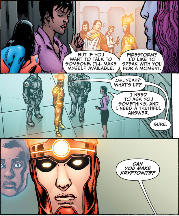 Firestorm asked about Kryptonite in Justice League of America #6