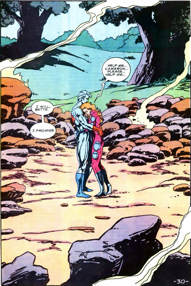 Plastique asks Captain Atom for help with her powers in Captain Atom #44