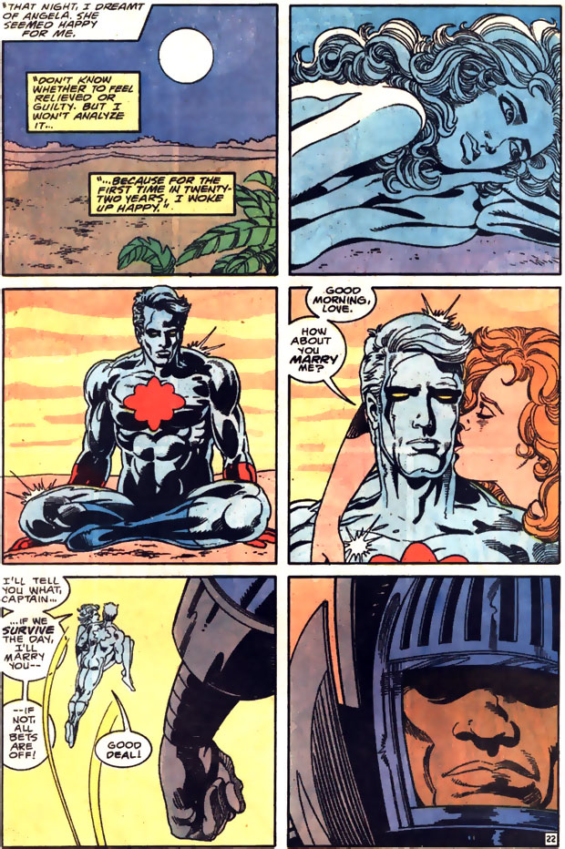 Captain Atom proposes to Plastique (2nd proposal) in Captain Atom #50