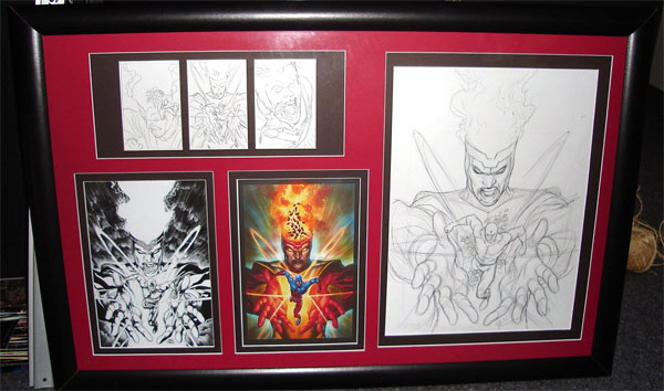 Brightest Day #2 covers featuring Firestorm and the Atom by Ivan Reis framed