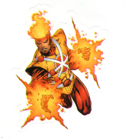 Firestorm sticker from Justice League set