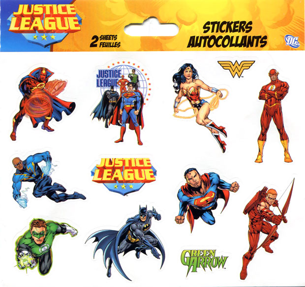 Justice League stickers featuring Firestorm