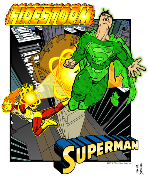 Superman vs Firestorm by Christian Moore (DejaRico)