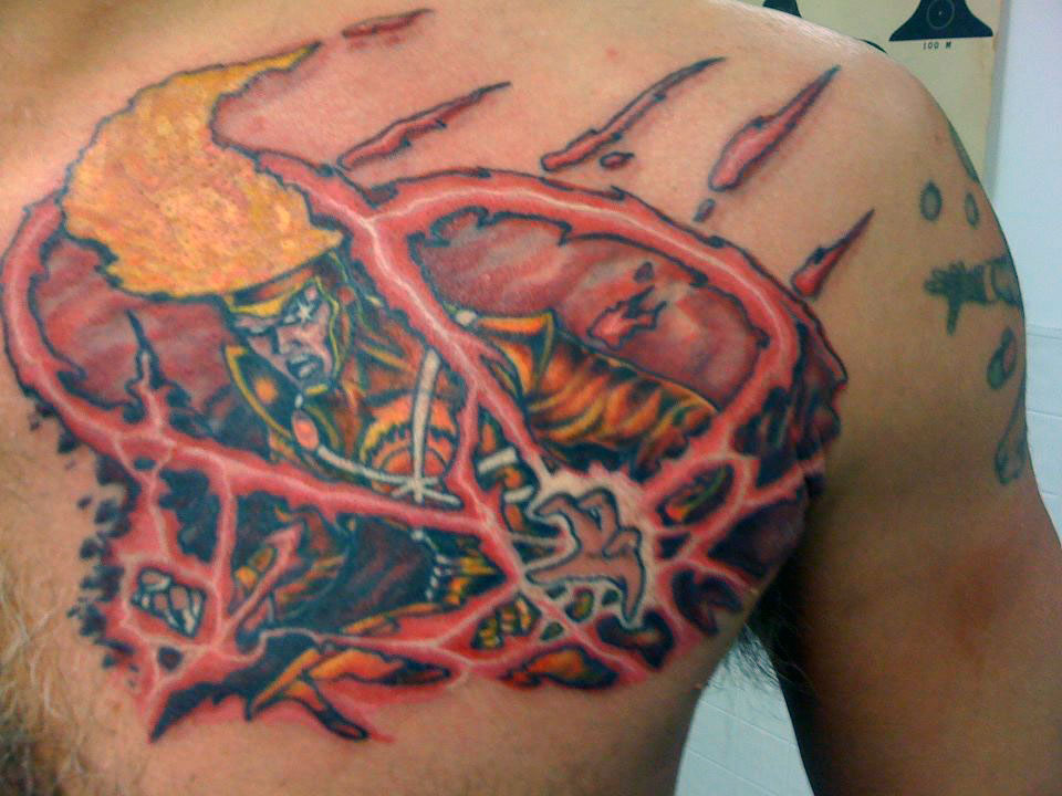 Firestorm tattoo based on Steve Lightle art from Extreme Justice - Richard Patrone