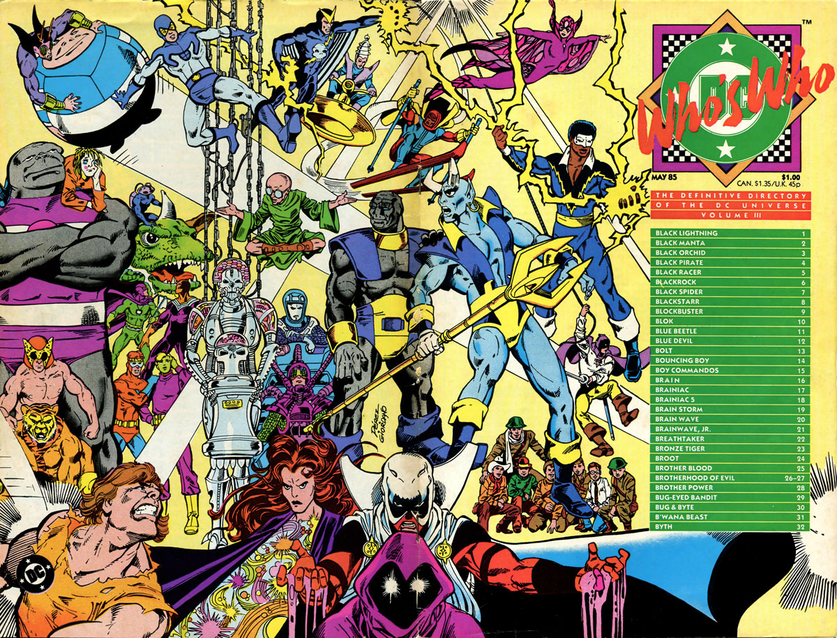 Who's Who: The Definitive Directory of the DC Universe, volume 3 cover by George Perez and Dick Giordano