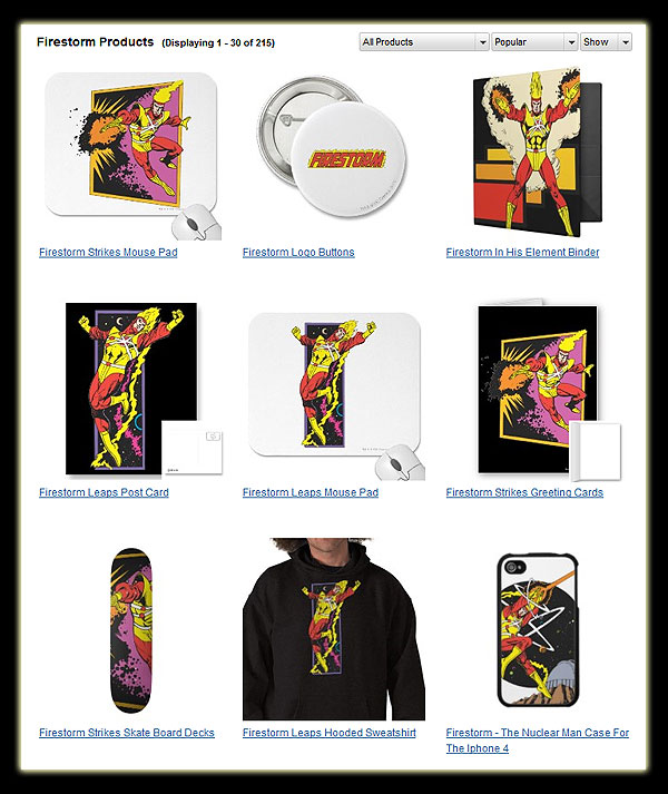 Firestorm merchandise on Zazzle